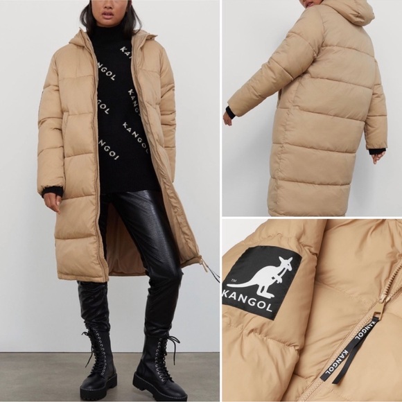 H&M Jackets & Blazers - Kangol x H&M Tan Puffer Coat